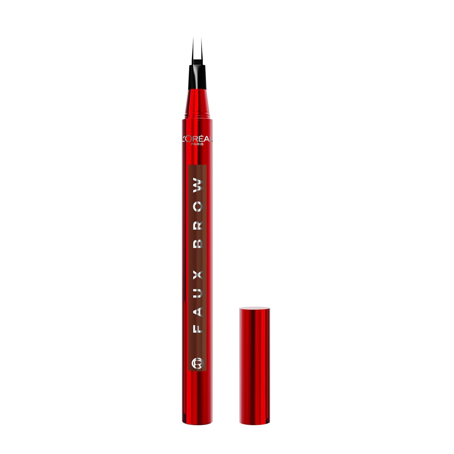Crayon à Sourcils L'Oréal Paris Faux Brow - Effet Poils Naturels Double Pinceau Châtain Clair 1,2ml