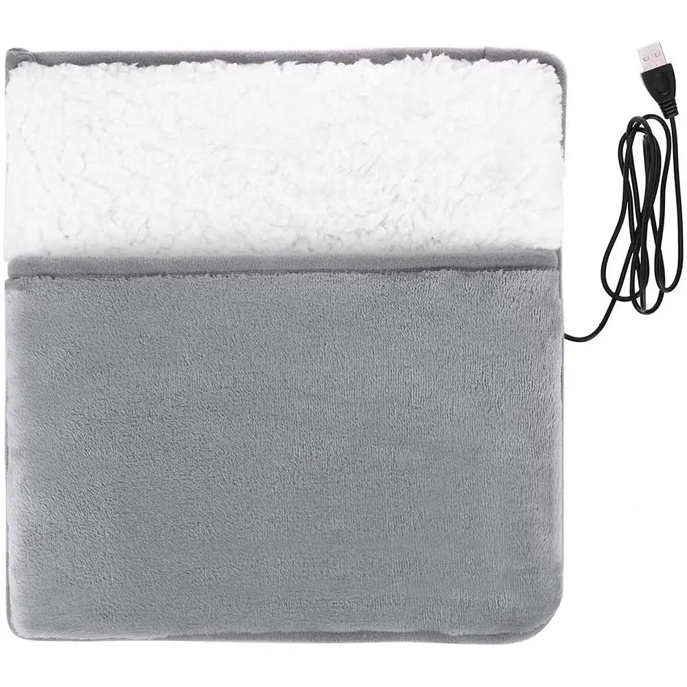 Chauffe-Pieds USB Chauffant en Peluche - Coussin Chauffant Confort