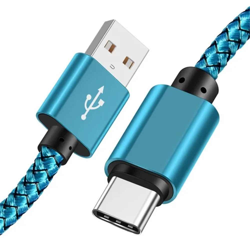 Câble Chargement Rapide Nylon USB-A Type-C 1M 2M 3M